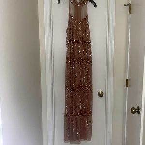 Rose Gold with sparkles and pearls  Mother if the Bride Dress NWT